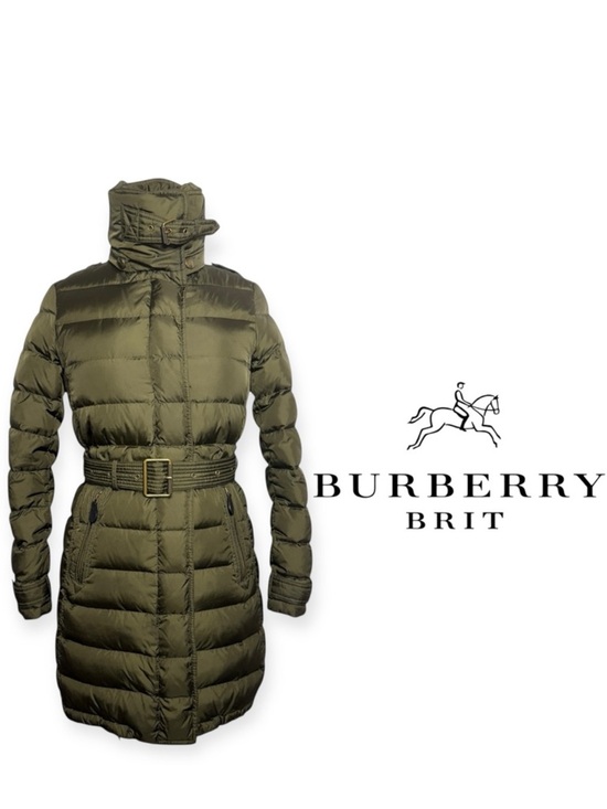 Burberry Jackets & Blazers - Burberry Brit quilted down puffer coat army green dark olive size Small